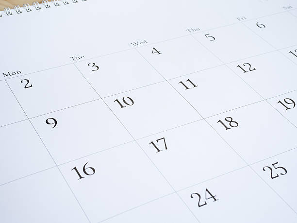 istock Number of white calendar desk 3 637493532