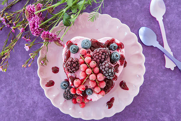 Ice cream in a heart-shape
