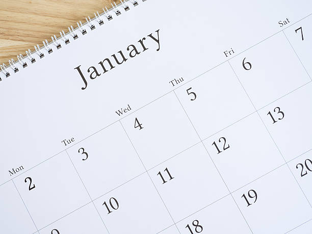 istock January on white calendar page 2 637495950