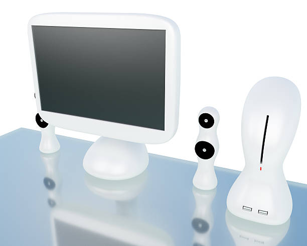 istock Modern, futuristic LCD computer monitor 637498006
