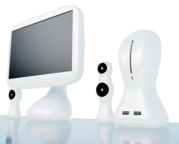 istock Modern, futuristic LCD computer monitor 637498028