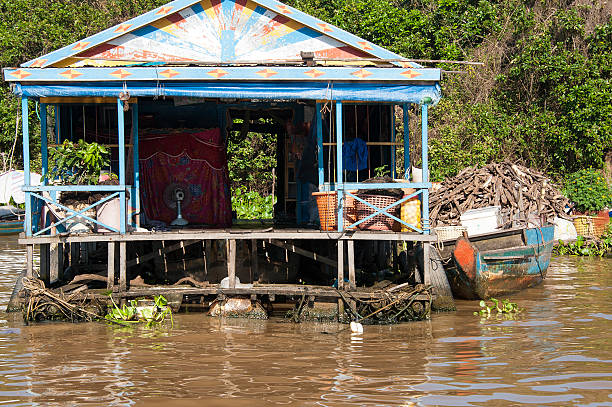 Cai Rang, Can Tho, Vietnam - December 28, 2019: The floating market in the Mekong Delta at Cai Rang in Vietnam