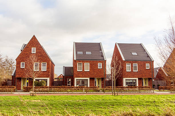 istock Modern suburb houses in the Netherlands 637509822