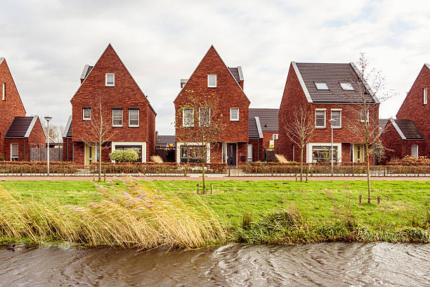 istock Modern suburb houses in the Netherlands 637509862
