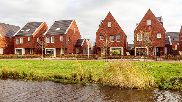 istock Modern suburb houses in the Netherlands 637509898