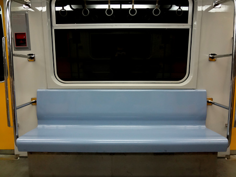 Seat inside subway 