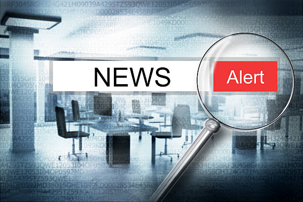 reading news browser search security alert 3D Illustration