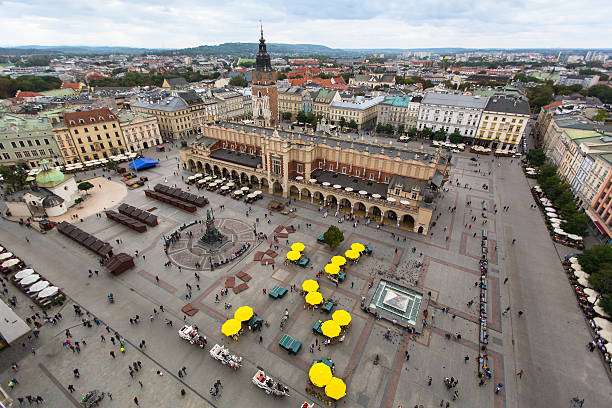 istock Top view on the Central square of Krakow, Poland. 637517214