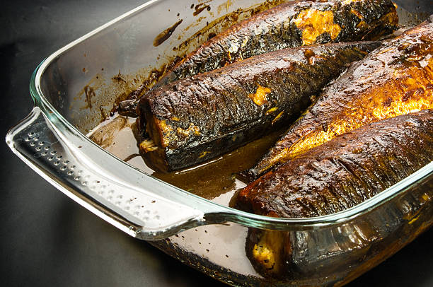 istock Mackerel, baked in a glass container 637518534