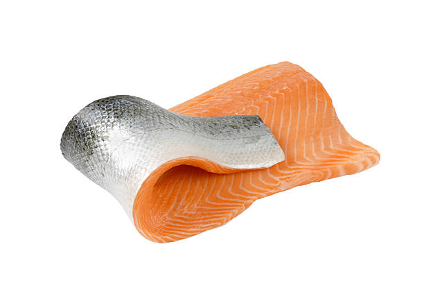 raw lachsfilet - vitamin d salmon fillet raw stock-fotos und bilder