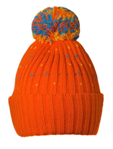 istock knitted hat isolated on white background .hat with pompon 637521752