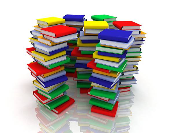 Stacks of books stock photo