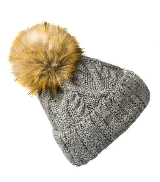 istock Women's knitted hat isolated on white background.hat w 637525346