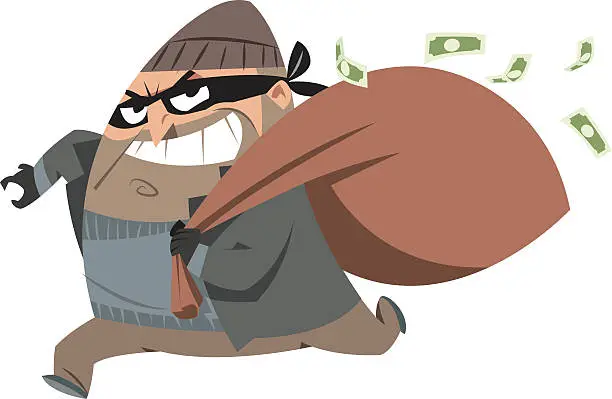 Vector illustration of thief