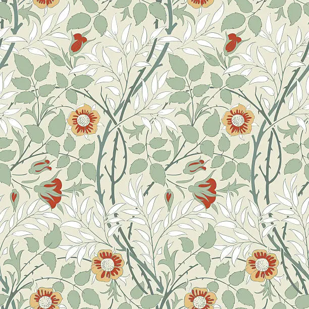 Vector illustration of Modern floral seamless pattern for your design.