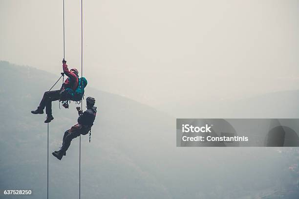 Mountaineers Stock Photo - Download Image Now - Climbing, Mountain Climbing, Clambering