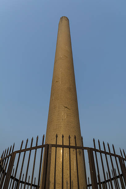 Ashoka pillar in Feroz Shah Kotla complex in Delhi, India, Asia.