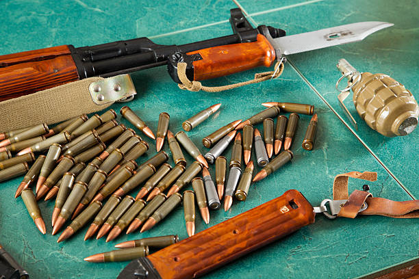 istock Military equipment, grenades ammunition 637538096
