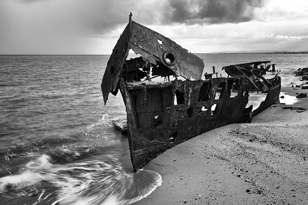 istock Black and white. Shipwrecked HMQS Gayundah 637538428