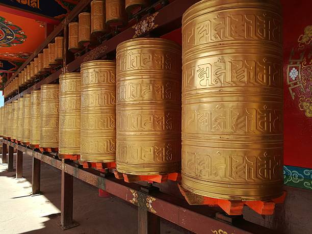 istock Prayer Wheel at Yaqing Tibetan Buddhist Monastery for Nuns 637540318