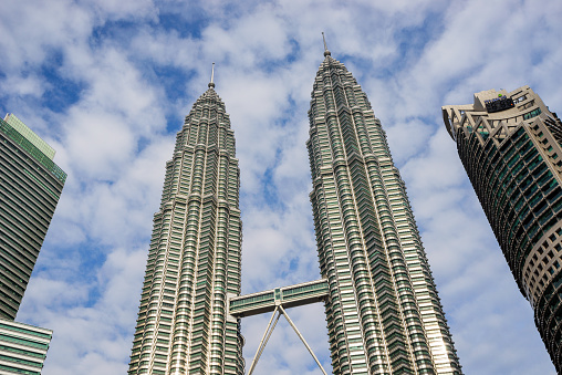 Kuala Lumpur, Malaysia - December 24, 2016: Cityscape of the Kuala Lumpur and Petronas Twin Towers. Kuala Lumpur, Malaysia.