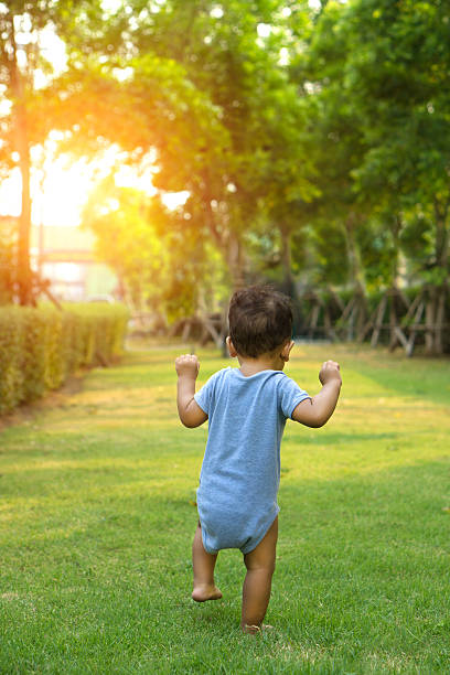 istock Toddler Asian Baby boy Walking was the first step 637544940