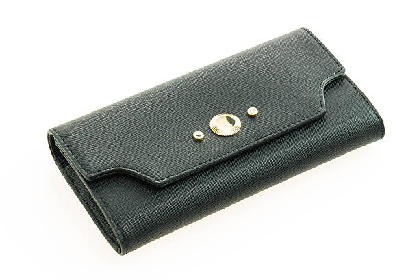 istock Black leather woman wallet 637545180