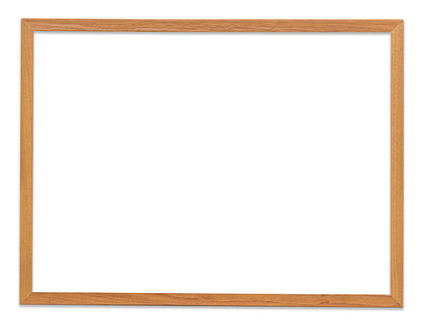 brown frame picture isolated on white with clipping path.