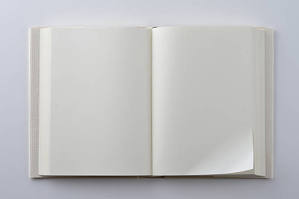 istock Blank of open book with cover on white background 637548868