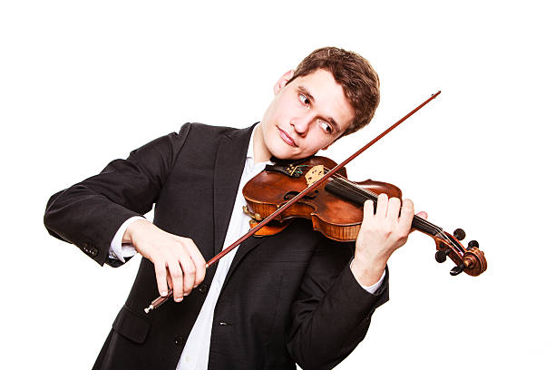 istock Man violinist playing violin. Classical music art 637551460