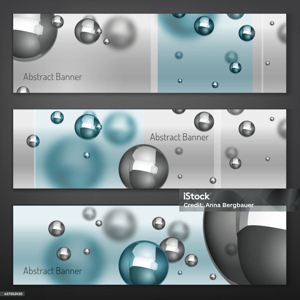 Particles Topic Banner Silver Particles Banners Stock Illustration - Download Image Now ...