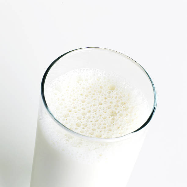 Glass of Milk isolated on white. Clipping path included