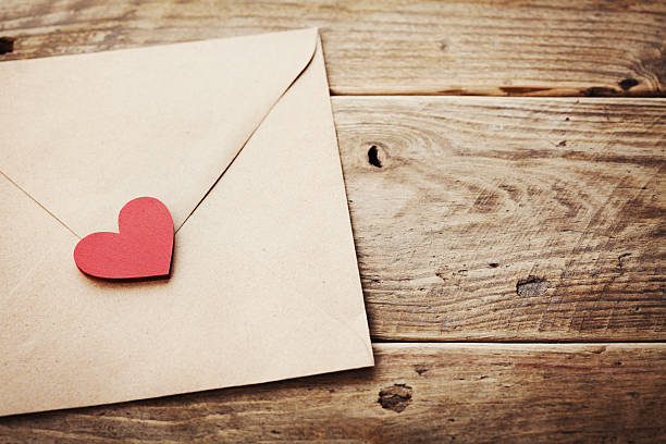 istock Valentines Day concept. Envelope with red heart with love message. 637566658