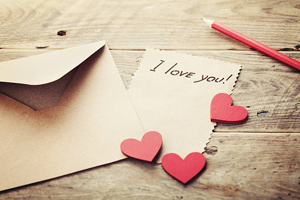 istock Envelope, red hearts, notes I love you for Valentines Day. 637566828