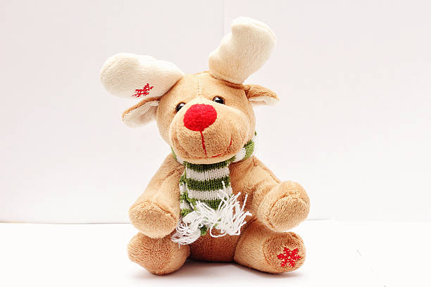 istock Soft toy merry Christmas deer. 637566856