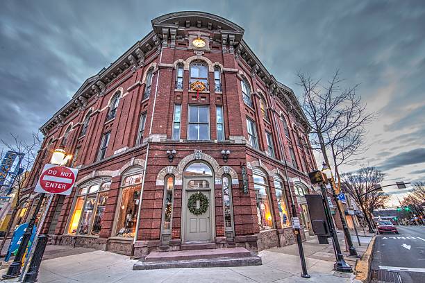 Doylestown, Bucks county, Pa. USA, Jan. 1, 2017: Victorian building with store front located in the center of Doylestown, Bucks, County, Pa. USA.
