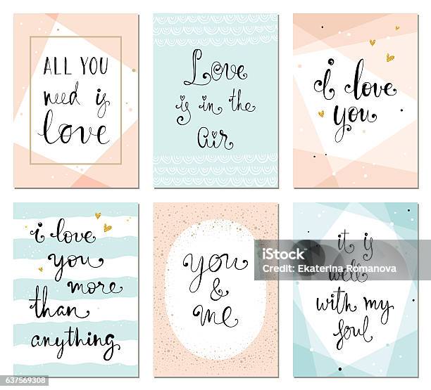 Vetores de Cartões De Dia Dos Namorados e mais imagens de Dia dos Namorados - Dia dos Namorados, Cartão do Dia dos Namorados, I Love You - Frase em inglês