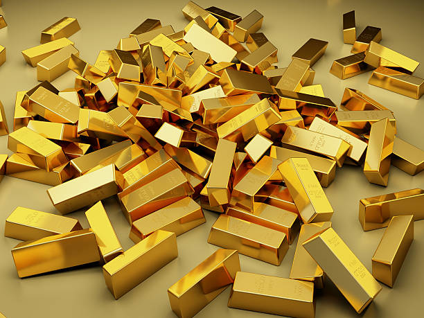 istock Large pile of gold bars 637570764