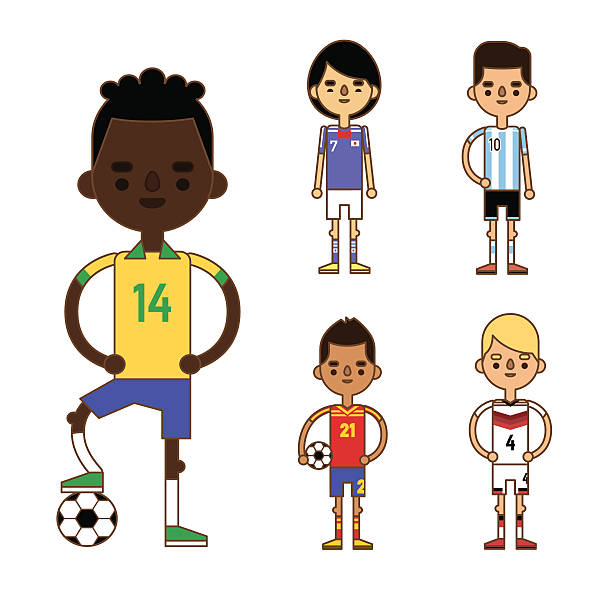 ilustrações de stock, clip art, desenhos animados e ícones de national euro cup soccer football teams vector illustration - england map soccer soccer ball