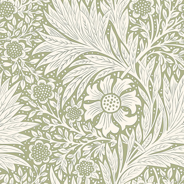 ilustraciones, imágenes clip art, dibujos animados e iconos de stock de moderno patrón floral sin costuras para su diseño. - chrysanthemum single flower flower textile