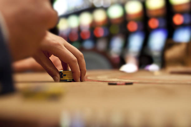 istock Placing a bet in casino 637575742
