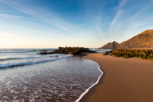 Playa amoreira en la Costa Vincentina en el Alentejo, Portugal photo