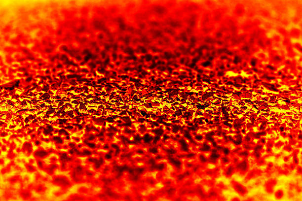 istock Molten lava surface is red hot after a volcanic eruption. 637580634