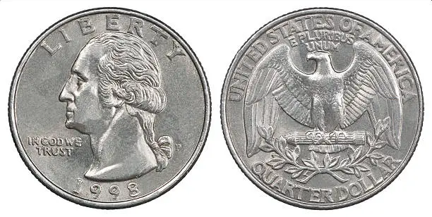 Photo of quarter dollar coin