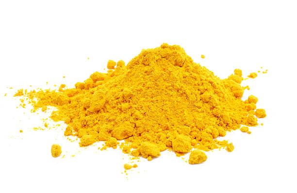 istock Turmeric powder on white background. 637582752
