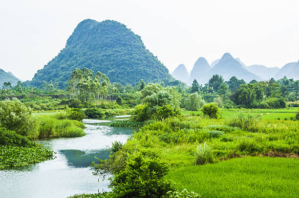 istock The karst mountains and river scenery 637583150