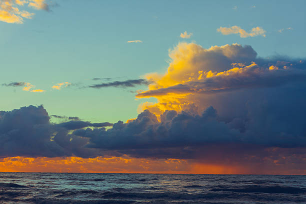 istock Beatiful sunset with clouds over the Baltic sea 637583420