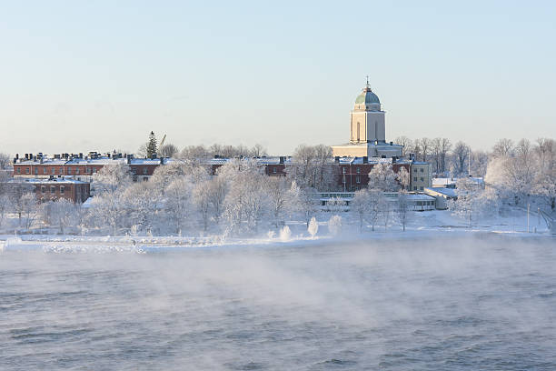 Suomenlinna in Helsinki, Finland at winter stock photo
