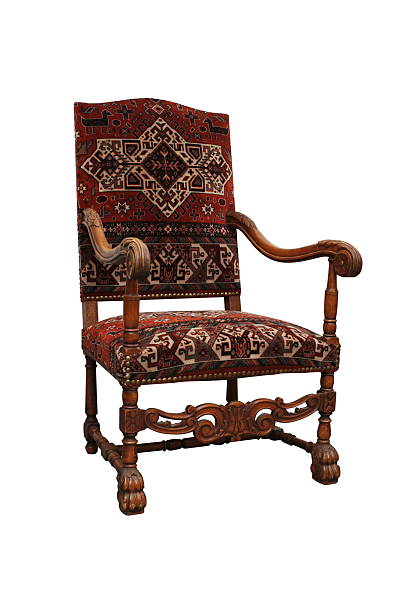 istock Antique classic armchair isolated on white. 637591566