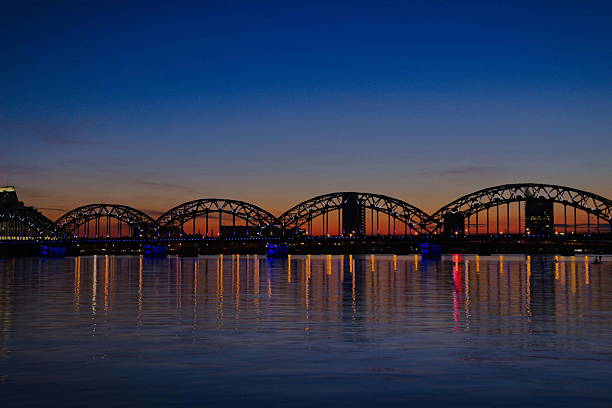 istock Panorama of Riga with Daugava river at the sunrise 637592936